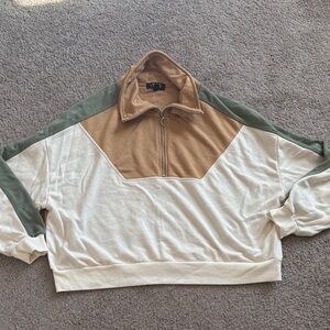 Vinyl icon Quarter zip pullover